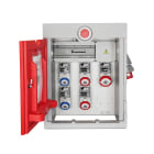 FANTON - Quadro HERCULES ASC IP55 - 5 prese, 2 protezioni, con spina 63A da parete, emergenza, 35kW
