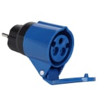 FANTON - Adattatore da spina S31 a 1 presa CEE 2P+T 16A 230V, colore nero