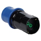 FANTON - Adattatore da spina CEE 2P+T 16A 230V a 1 presa P40, colore nero 78100-E