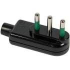 FANTON - Spina S17 2P+T 16A smontabile ribassata, colore nero 80041