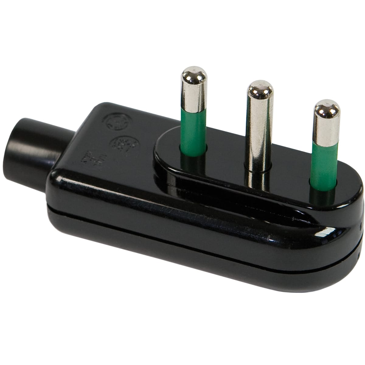 FANTON - Spina S17 2P+T 16A smontabile ribassata, colore nero 80041