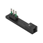 FANTON - Spina S11 2P+T 10A smontabile CLOCK, colore nero 80081