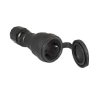 FANTON - Presa Schuko 2P+T 16A HI-PRO IP44 con coperchio in gomma, colore nero 81032