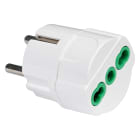 FANTON - Adattatore da spina S31 a 1 presa P17/11, colore bianco
