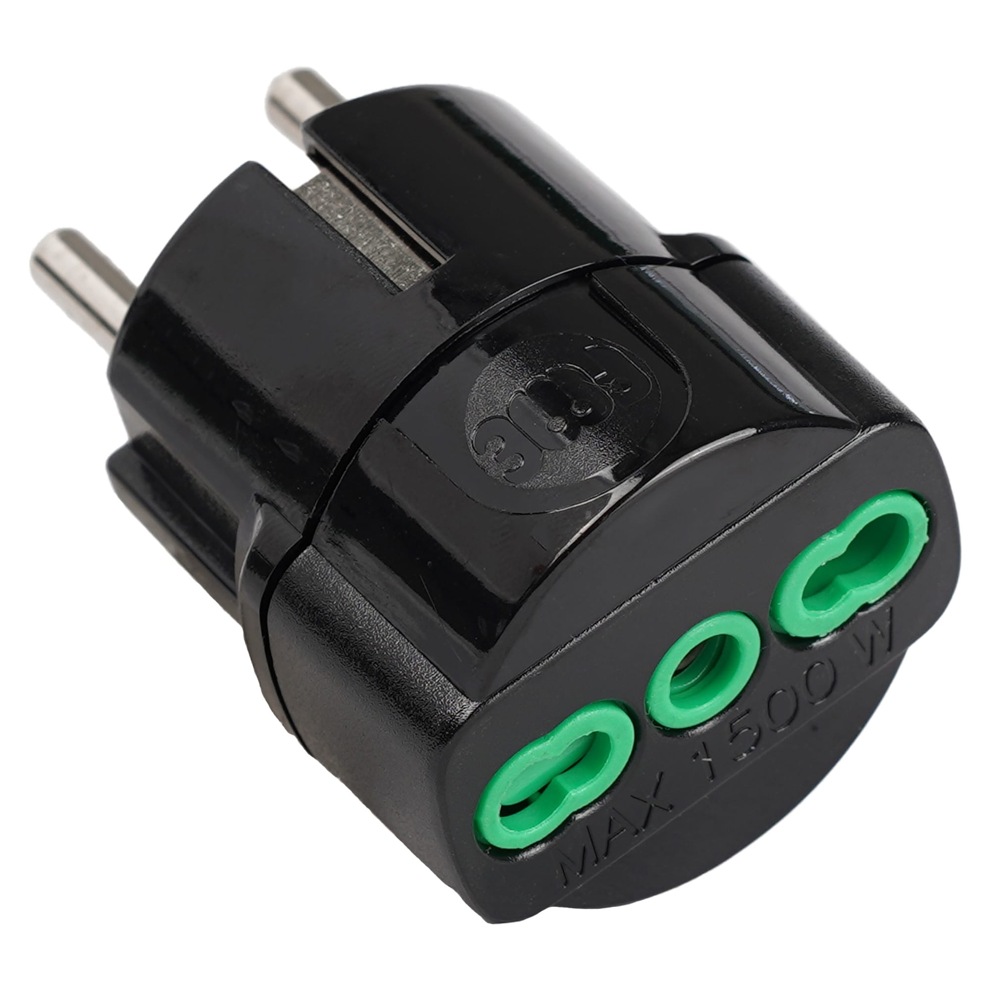 FANTON - Adattatore da spina S31 a 1 presa P17/11, colore nero 81091