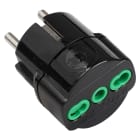 FANTON - Adattatore da spina S31 a 1 presa P17/11, colore nero