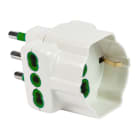 FANTON - Adattatore da spina S17 a 2 prese P17/11 + 1 P30, colore bianco