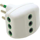 FANTON - Adattatore da spina S11 a 3 prese P11, colore bianco