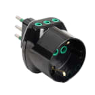 FANTON - Adattatore VERTICAL SYSTEM da spina S11 a 2 prese P11 + 1 P30, colore nero
