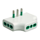 FANTON - Adattatore piatto da spina S17 a 3 prese P17/11, colore bianco 82220