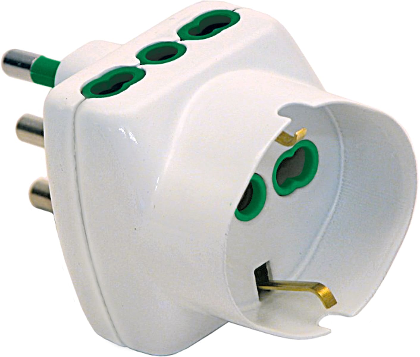 FANTON - Adattatore VERTICAL SYSTEM da spina S17 a 1 presa P40 + 2 P17/11, colore bianco
