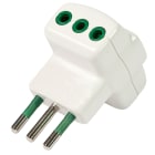 FANTON - Adattatore da spina S11 a 3 prese P11, colore bianco 82620-E
