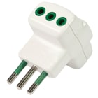 FANTON - Adattatore da spina S11 a 3 prese P11, colore bianco