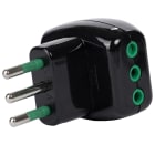 FANTON - Adattatore da spina S11 a 3 prese P11, colore nero 82621-E