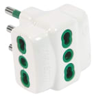 FANTON - Adattatore da spina S17 a 3 prese P17/11, colore bianco