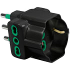 FANTON - Adattatore da spina S17 a 1 presa P40 + 2 P17/11, colore nero