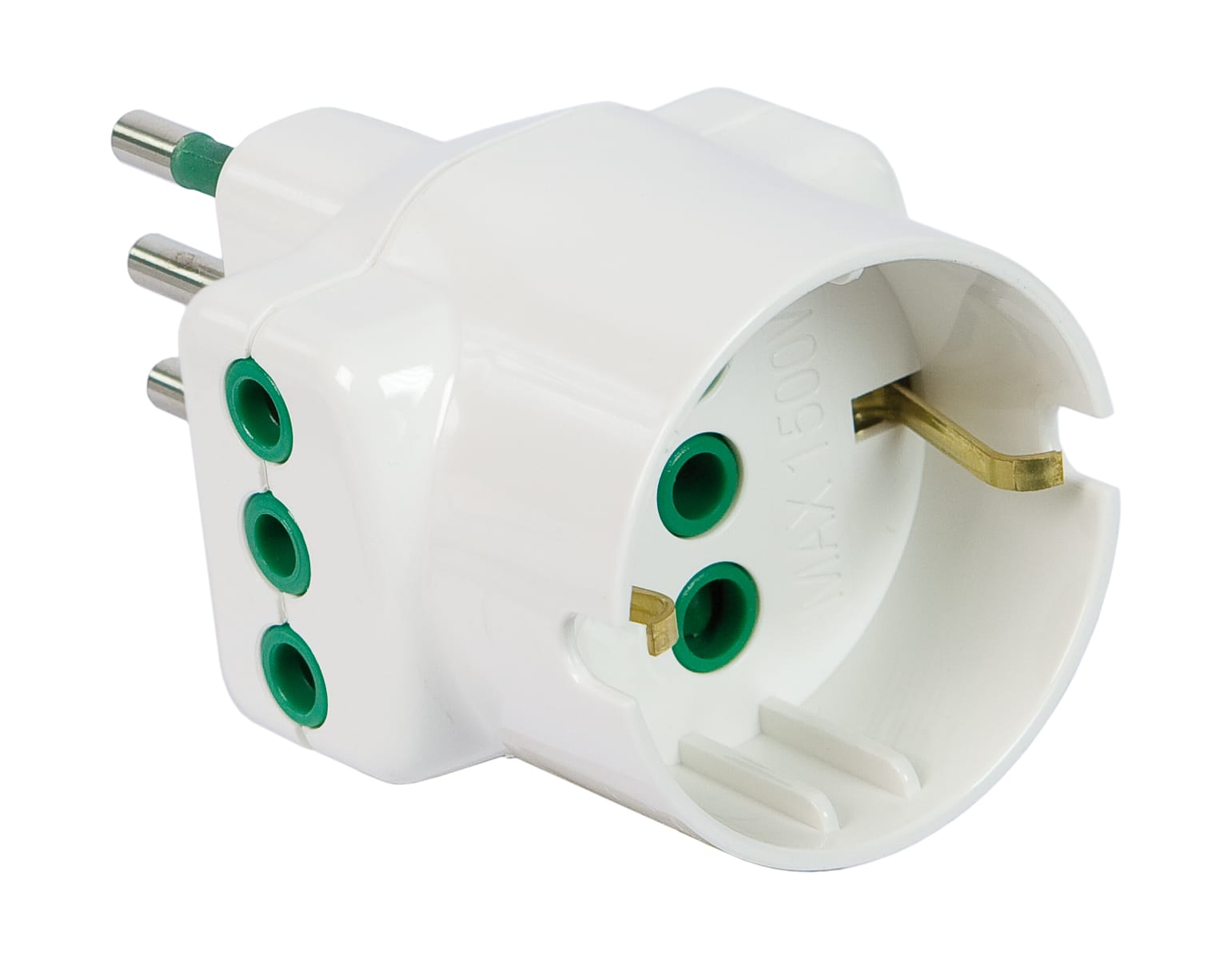 FANTON - Adattatore da spina S11 a 2 prese P11 + 1 P30, colore bianco 82670-E