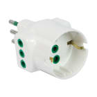 FANTON - Adattatore da spina S11 a 2 prese P11 + 1 P30, colore bianco