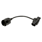 FANTON - Adattatore PC da spina C14 a 1 presa C13 + 1 P40, colore nero