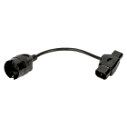 FANTON - Adattatore PC da spina C14 a 1 presa C13 + 1 P40, colore nero 82879