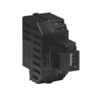 FANTON - Alimentatore da incasso KEYSTONE, 1 presa USB-A 2,1A, colore nero 82891