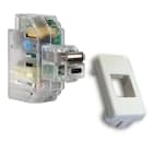 FANTON - Alimentatore da incasso KEYSTONE, 2 prese USB-A+C 2,4A con adattatore KEYSTONE per serie BTICINO MATIX, colore bianco
