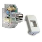 FANTON - Alimentatore da incasso KEYSTONE, 2 prese USB-A+C 2,4A con adattatore KEYSTONE per serie BTICINO MATIX, colore bianco