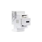 FANTON - Alimentatore da incasso KEYSTONE compatto, 1 presa USB-C 3A, colore bianco