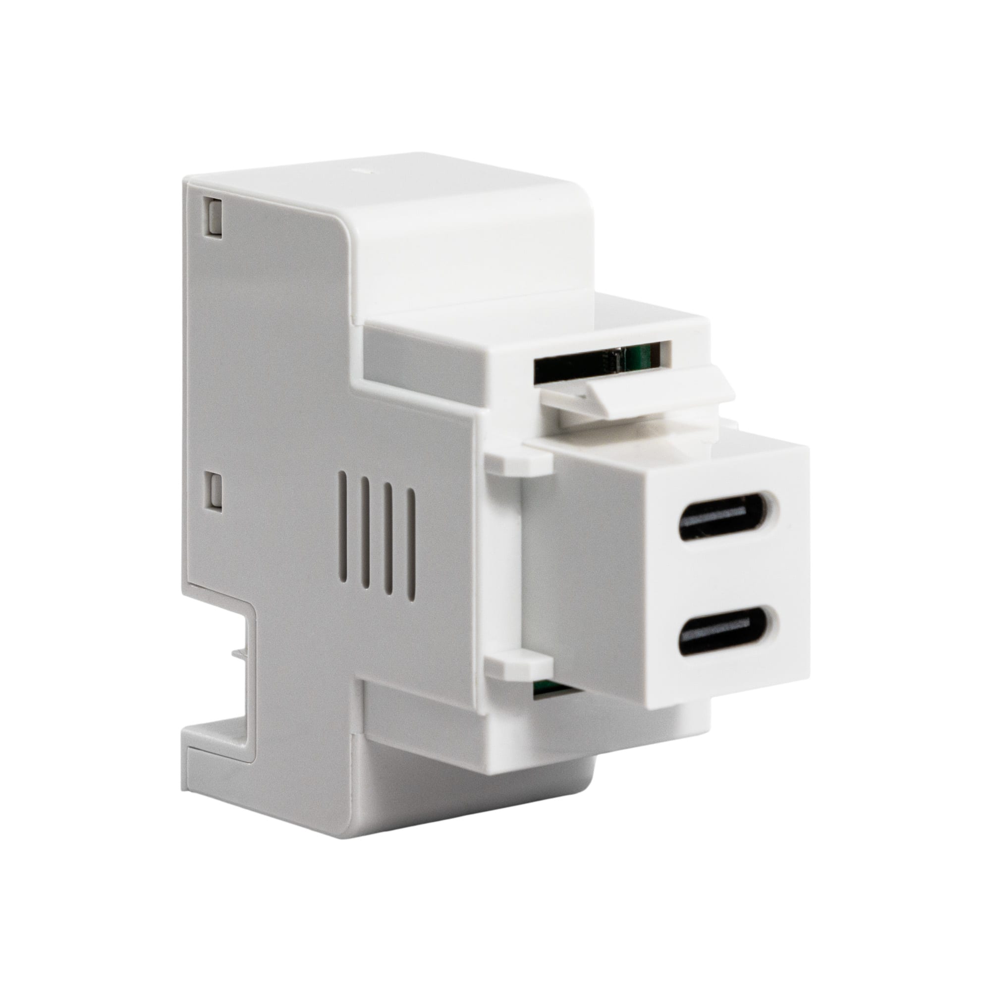 FANTON - Alimentatore da incasso KEYSTONE compatto, presa USB-C+C 3A 20W Power Delivery, colore bianco