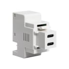 FANTON - Alimentatore da incasso KEYSTONE compatto, presa USB-C+C 3A 20W Power Delivery, colore bianco 82905