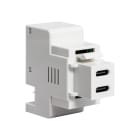 FANTON - Alimentatore da incasso KEYSTONE compatto, presa USB-C+C 3A 20W Power Delivery, colore bianco