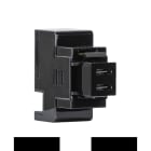 FANTON - Alimentatore da incasso KEYSTONE compatto, presa USB-C+C 3A 20W Power Delivery, colore nero 82906