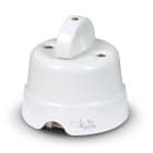 FANTON - Pulsante rotativo da parete in ceramica 10AX 250V ceramica, colore bianco
