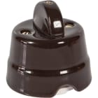 FANTON - Pulsante rotativo da parete in ceramica 10AX 250V ceramica, colore marrone