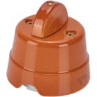 FANTON - Pulsante rotativo da parete in ceramica 10AX 250V ceramica, colore terracotta