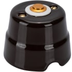 FANTON - Pulsante ottone per campanello da parete in ceramica 2A 48V, colore marrone 84003BW