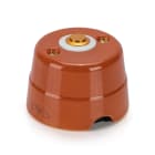 FANTON - Pulsante ottone per campanello da parete in ceramica 2A 48V, colore terracotta 84003TC