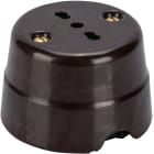 FANTON - Presa da parete in ceramica P17/11, colore marrone