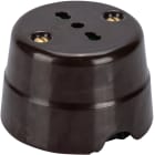 FANTON - Presa da parete in ceramica P17/11, colore marrone