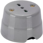 FANTON - Presa da parete in ceramica P17/11, colore grigio