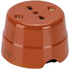 FANTON - Presa da parete in ceramica P17/11, colore terracotta 84010TC