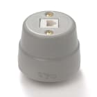 FANTON - Presa da parete in ceramica RJ45 cat.6 UTP 180, colore grigio