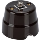 FANTON - Presa da parete in ceramica TV satellitare, colore marrone