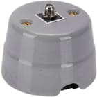 FANTON - Presa da parete in ceramica TV satellitare, colore grigio