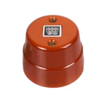 FANTON - Lampada emergenza LED da parete in ceramica con funzione SE/SA, colore terracotta