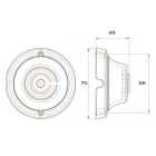 FANTON - Rosone liscio 90mm, colore grigio