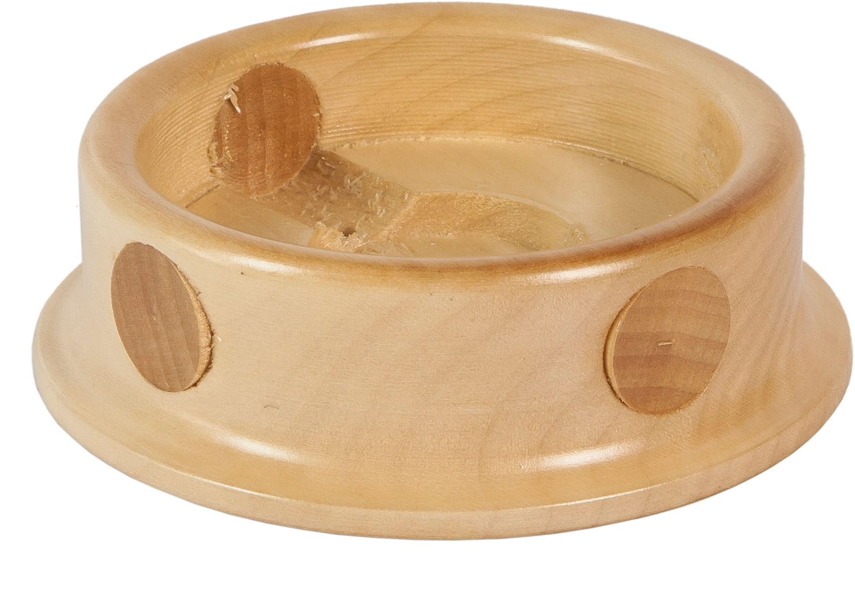 FANTON - Base in legno tonda 102mm 3 fori + tappi, rovere