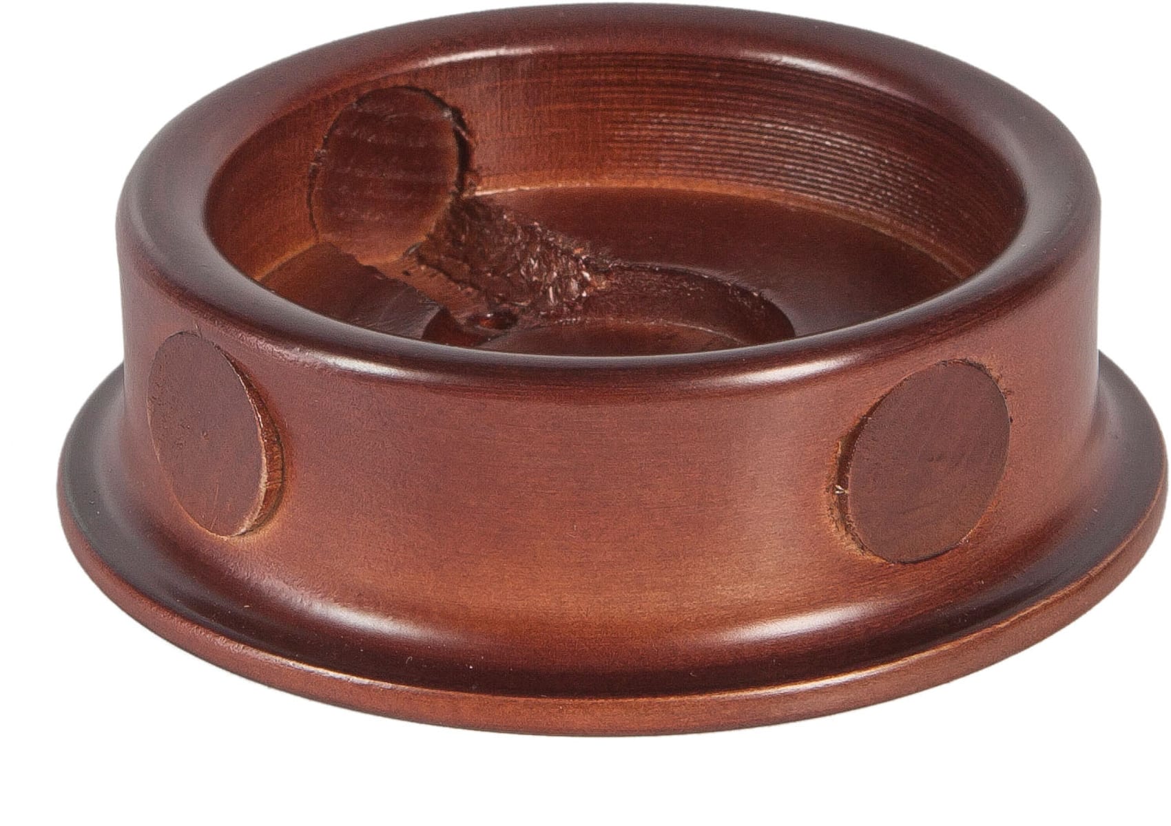 FANTON - Base in legno tonda 102mm 3 fori + tappi, noce