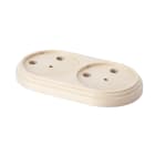 FANTON - Base in legno ovale doppia 176x98mm, colore rovere 84055