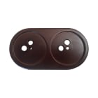 FANTON - Base in legno ovale doppia 176x98mm, colore noce